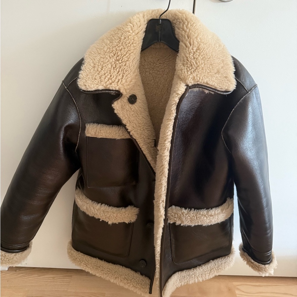 GAP sandy liang collab fur lined jacket